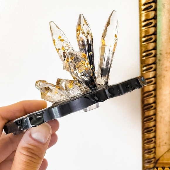 MADE TO ORDER, Jewelry, Ring Holder, Resin Crystal Geode - Picture 7 of 13